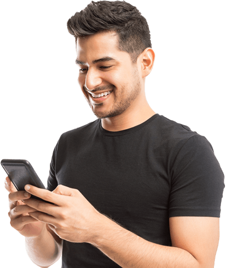 man with cell phone